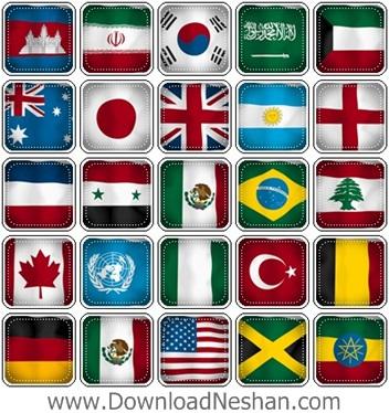 عکس پرچم کشورهای جهان با نام فارسی